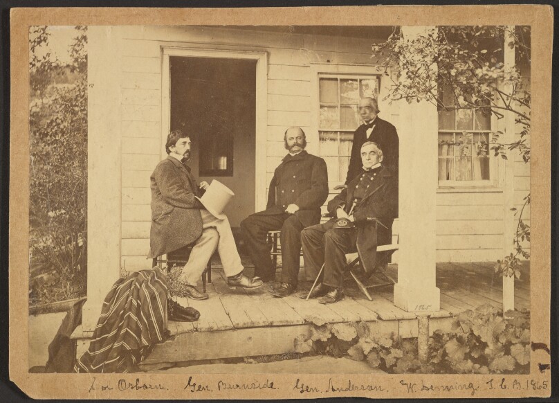 Col. Osborne, Gen. Burnside, Gen. Anderson, W. Denning, JCB 1865