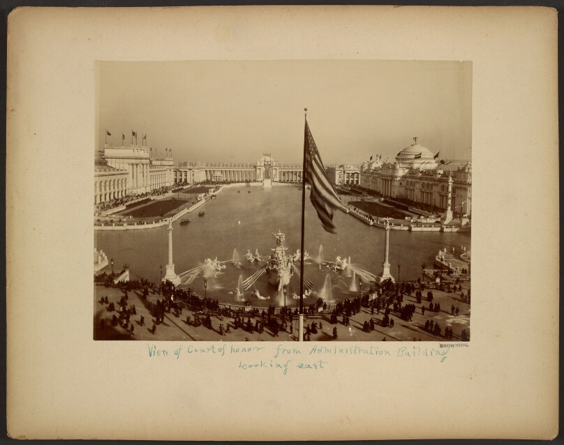View of Court of Honor from Administration Building, Looking East