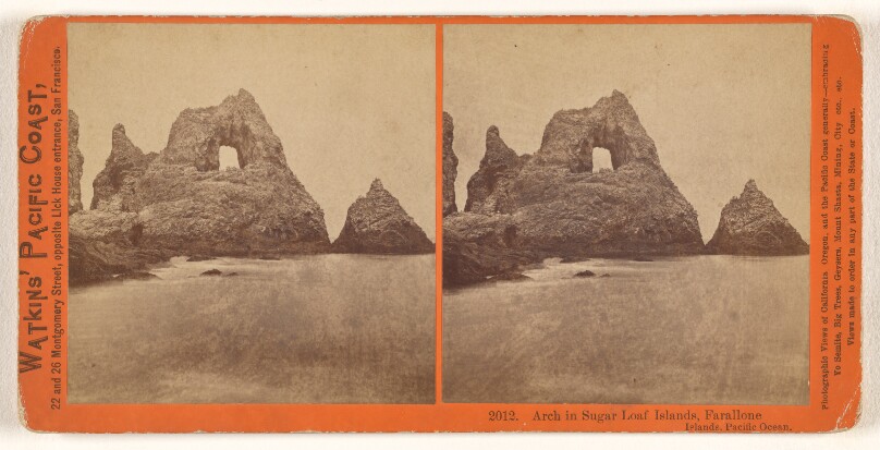 Arch in Sugar Loaf Islands, Farallone [sic] Islands, Pacific Ocean.
