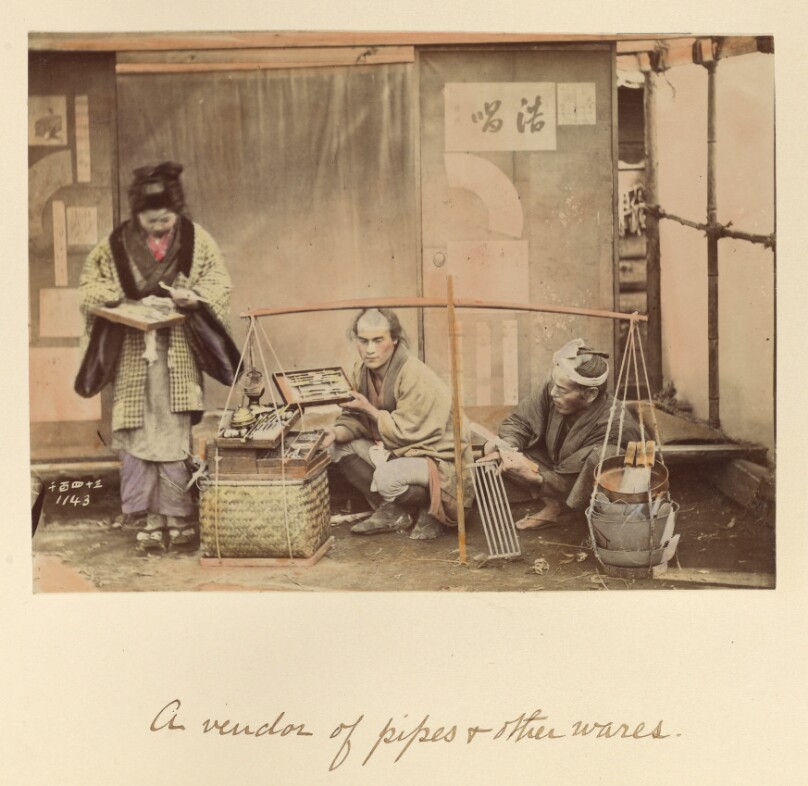 A vendor of pipes and other wares