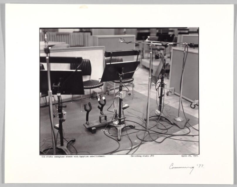 Old Studio Saxophone Stands with Egyptian Embellishment, Recording Studio #10