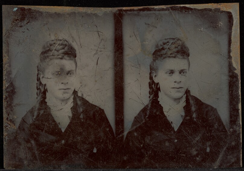 [Double portrait of a young woman]