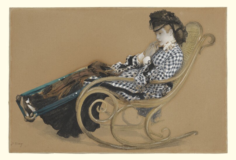Young Woman in a Rocking Chair, study for the painting "The Last Evening"