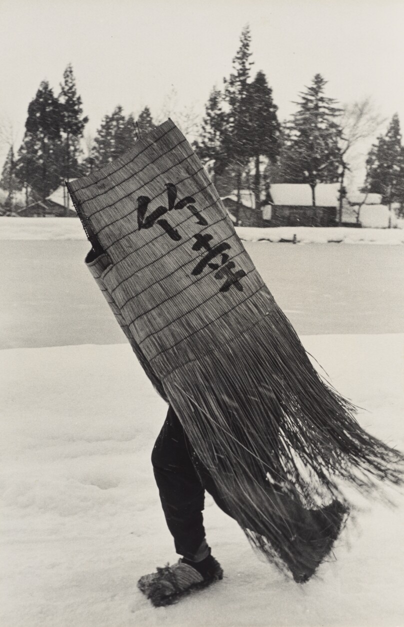 Man in a Traditional Minobashi Raincoat, Niigata Prefecture