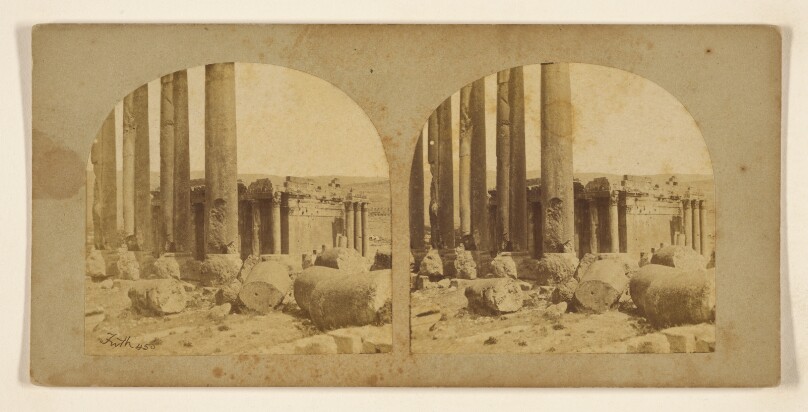 Baalbec. The Great Columns and Smaller Temple.
