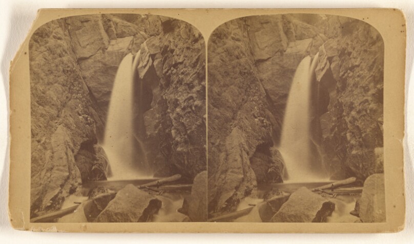The Ute Pass, or the Canon of the Fountain. Located one mile west of Manitou. Rainbow Falls.