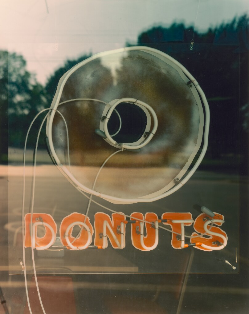 Donut Store Window Detail, US 71B, Springdale, Ark.