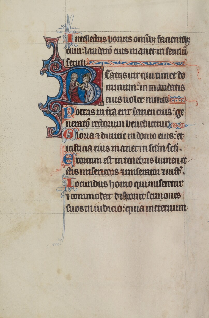 Initial B: A Man Distributing Bread