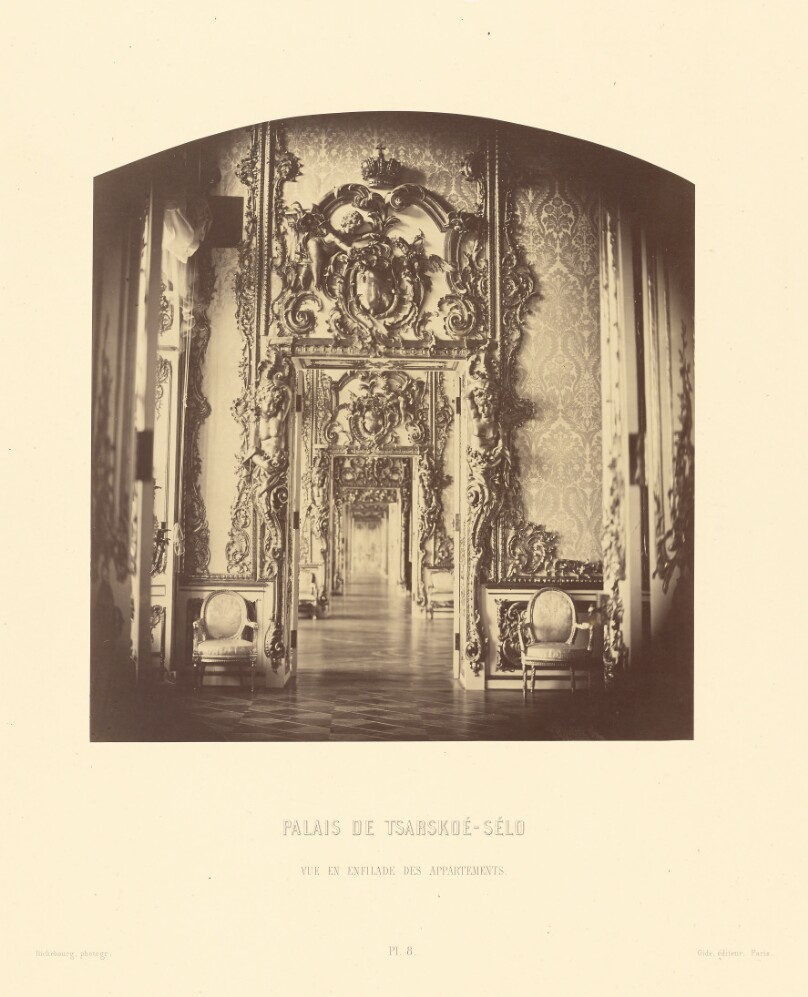 Palais de Tsarskoe-Selo, Vue en Enfilade des Appartements