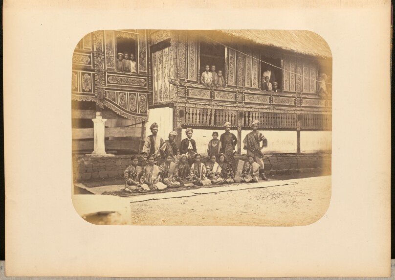 [Group portrait at a Minangkabau village, West Sumatra]
