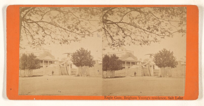 Eagle Gate, Brigham Young's residence, Salt Lake