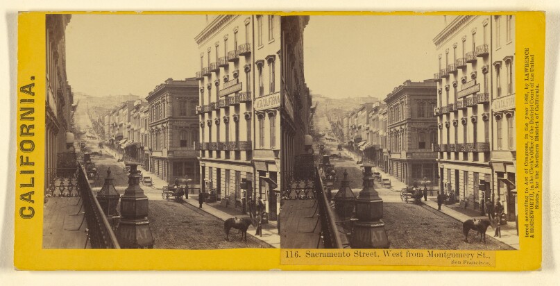 Sacramento Street, West from Montgomery St., San Francisco.