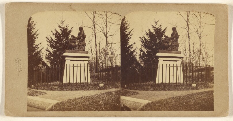 [Bronze statue of Bowditch, Mount Auburn]