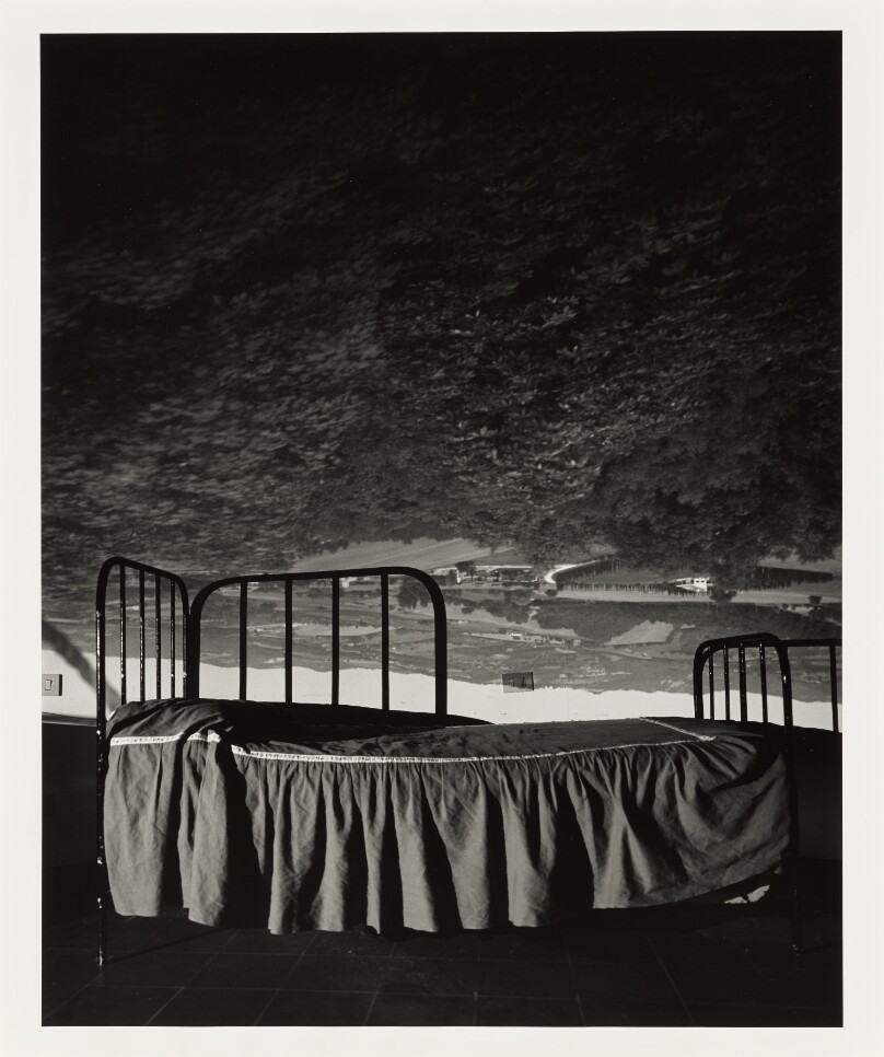 Camera Obscura Image of Umbrian Landscape Over Bed