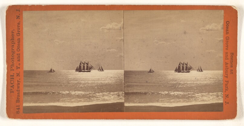 [Moonlight on the ocean, Ocean Grove, New Jersey]