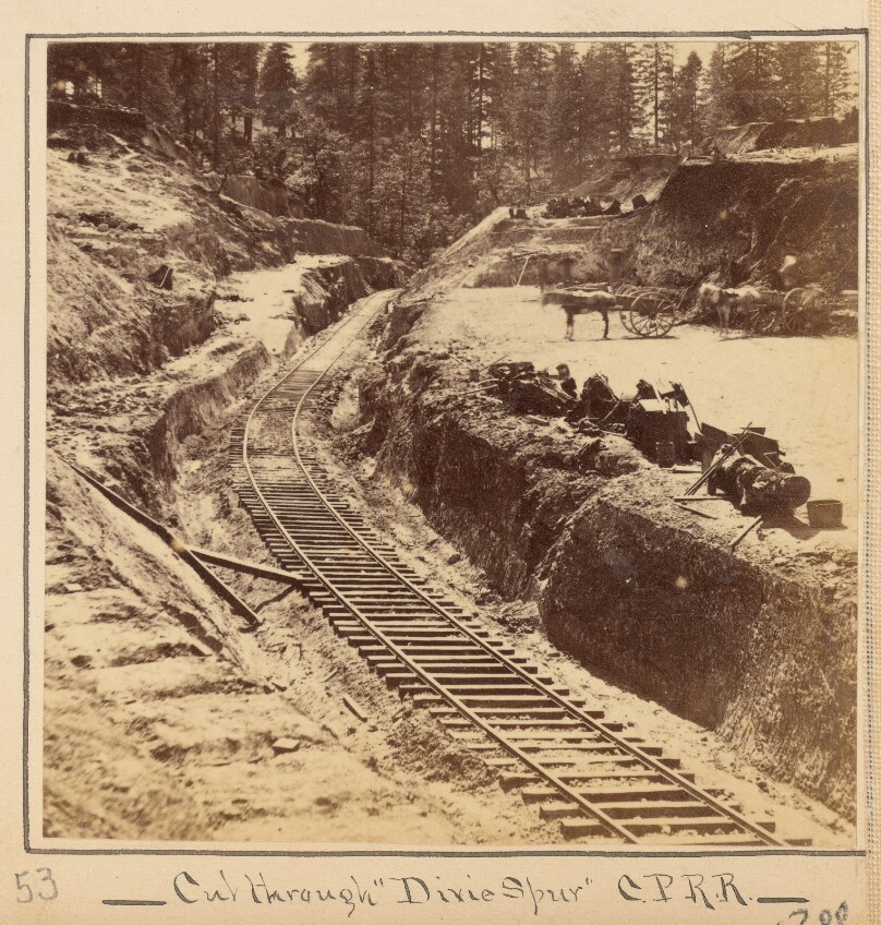 Cut through “Dixie Spur.” C.P.R.R.