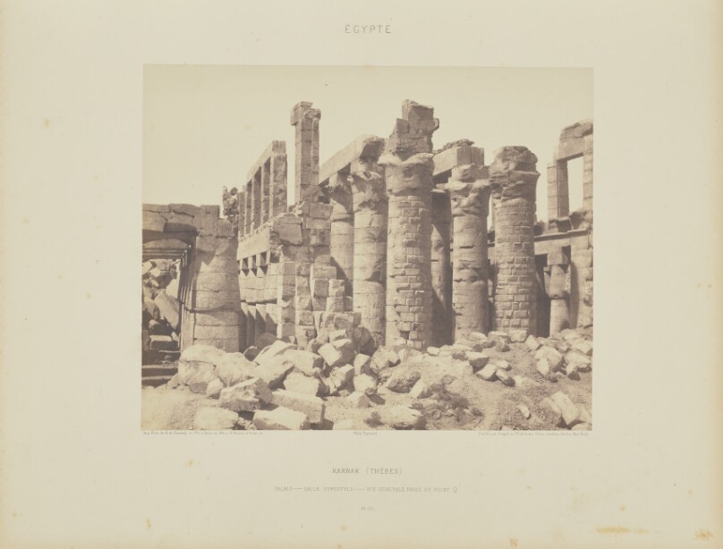Karnak (Thèbes). Palais - Salle Hypostyle - Vue Générale prise du Point Q