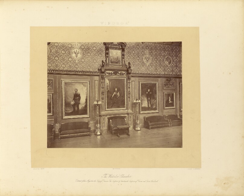 The Waterloo Chamber. Portraits of Their Majesties the King of Prussia, the Emperor of Austria, the Emperor of Russia, and Count Nesselrode