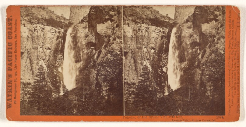 Pohono, or the Bridal Veil, 900 feet, Yosemite Valley, Mariposa County, Cal.