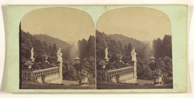 Alton Towers - View of the Pagoda, from the Temple.