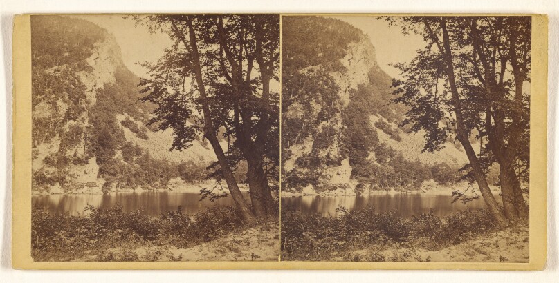 Indian Ladder Bluff, from the Banks of the River.