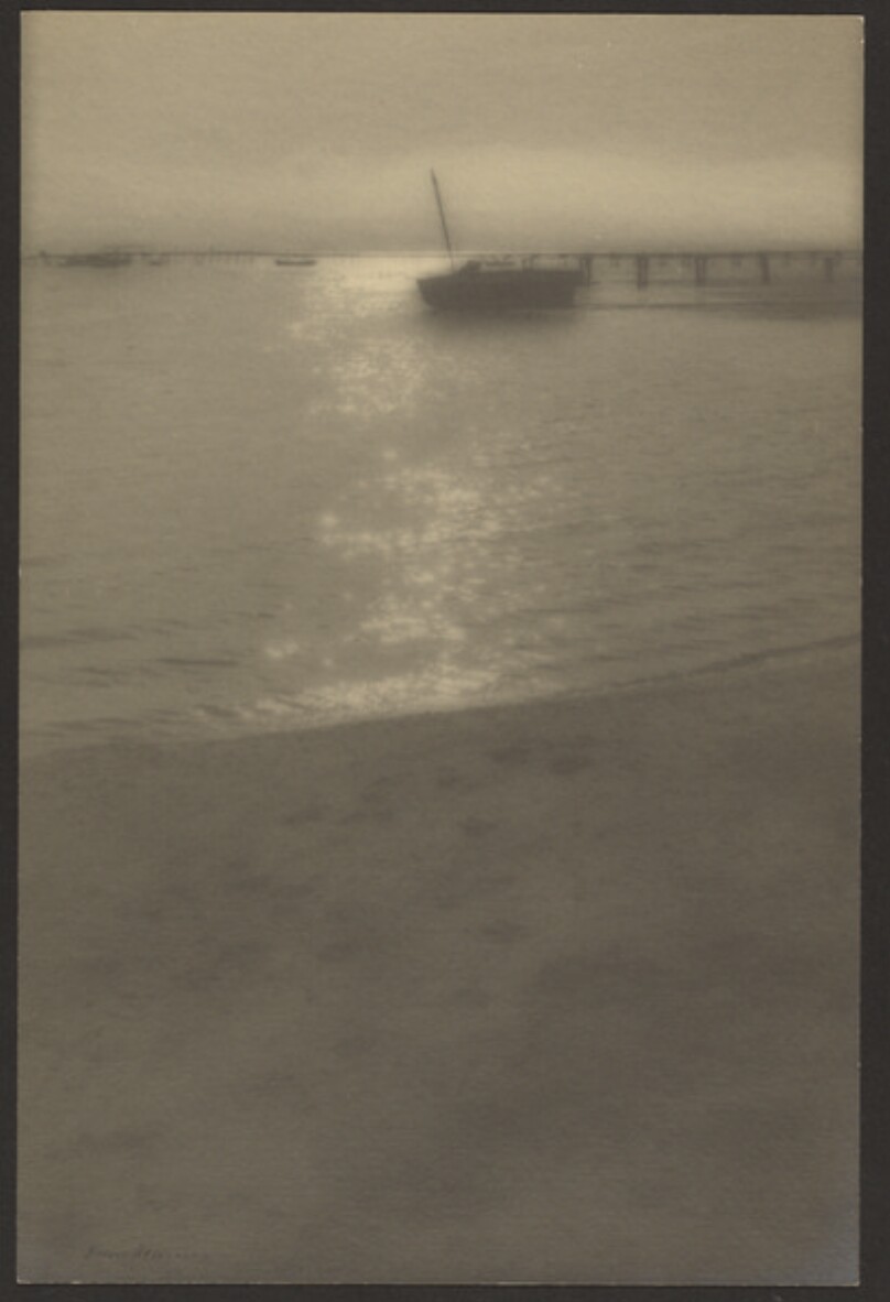 [Seascape with boat]