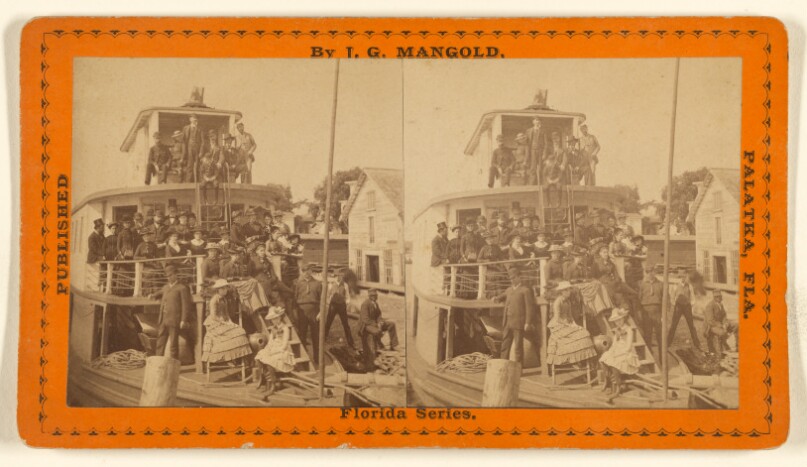 [Group of people on a ferry boat]