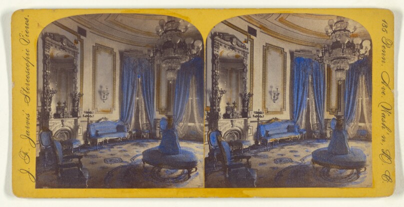 Blue room in the President's House.
