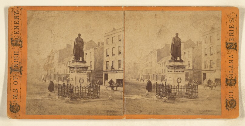 Father Mathews's Statue, & Patrick Street, Cork. [Ireland]