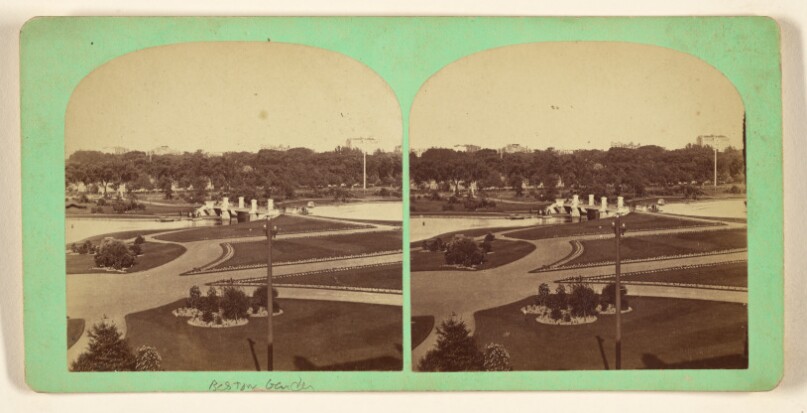 Panoramic View of Public Garden, Boston, Mass.