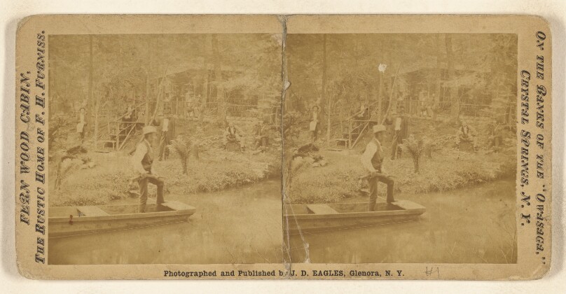 Fern Wood Cabin, The Rustic Home of F.H. Furniss. On The Banks of the "Owasaga" Crystal Springs, N.Y.