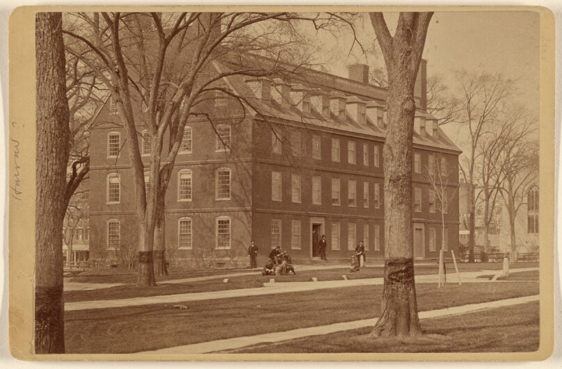 Massachuettes [sic] Hall, Harvard - probably 1880 - 85.