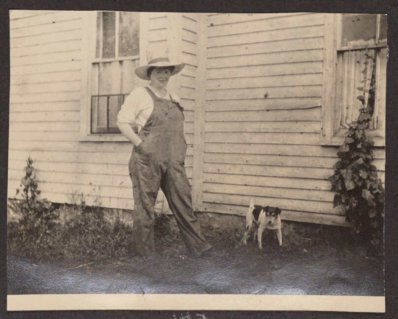 [Woman with a dog]