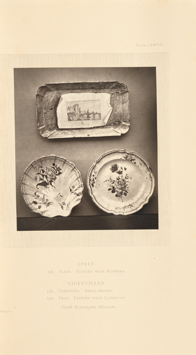 [Tray and two plates]