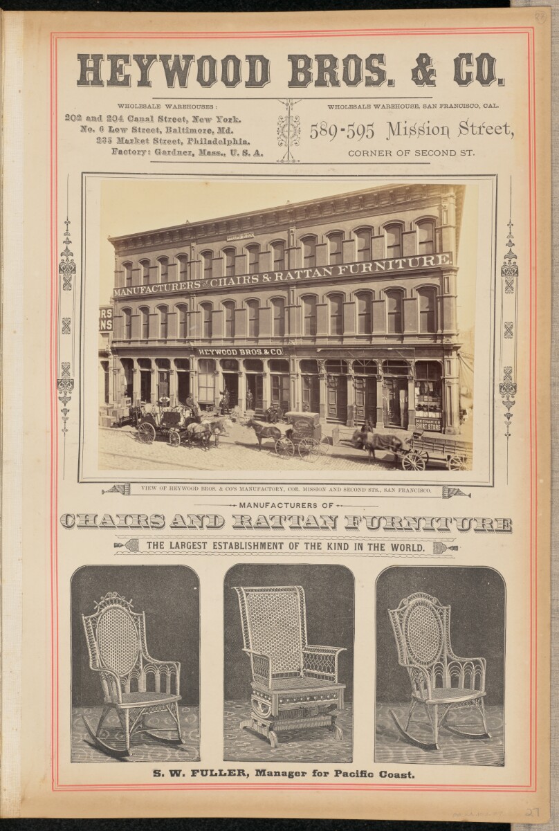 View of Heywood Brothers and Company's Manufactory, Corner Mission and Second Streets, San Francisco