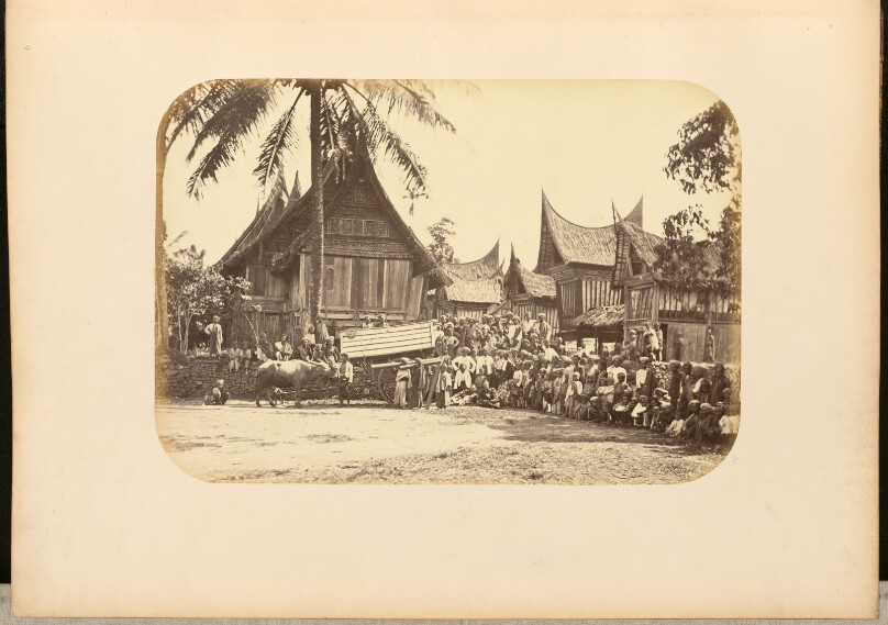 [Group portrait at a Minangkabau village, West Sumatra]