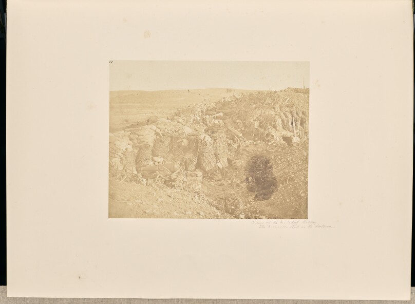 Corner of the Malakoff Battery. The Mamelon Vert in the distance