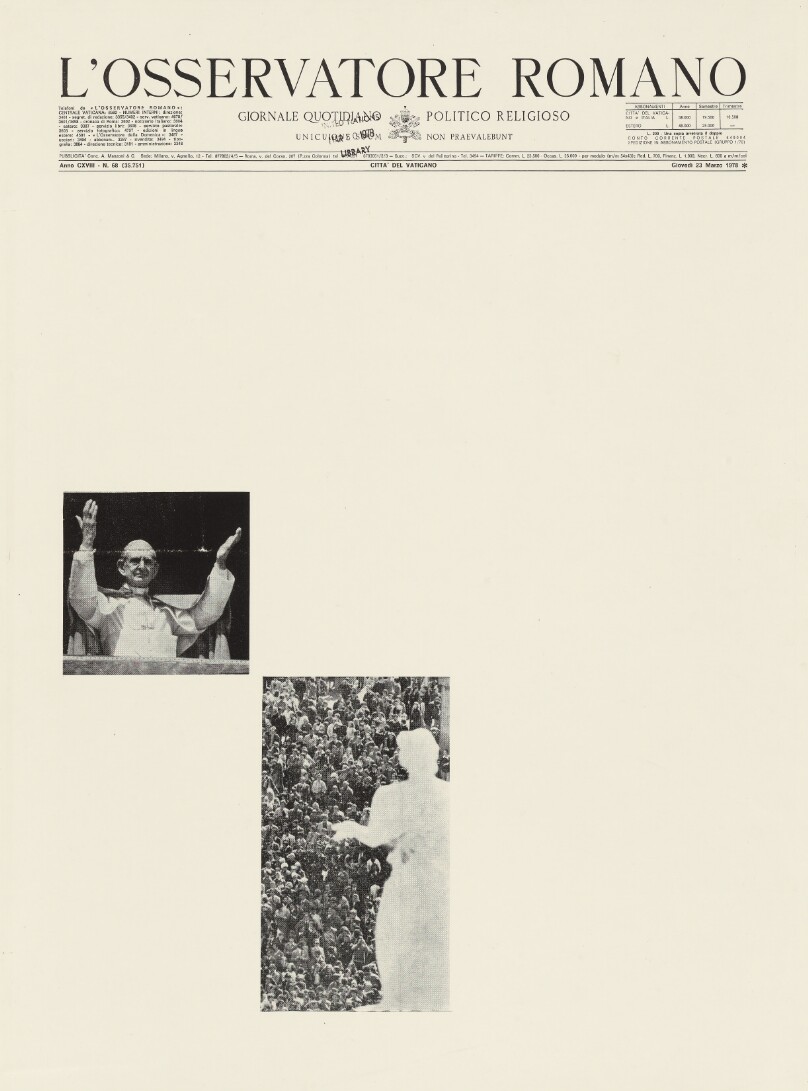 Osservatore Romano, March 17 - May 10, 1978 (Detail)