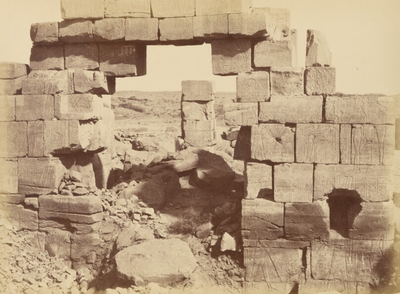 [Close-up View of Hieroglyphic Inscriptions and Sculptures, Karnak]
