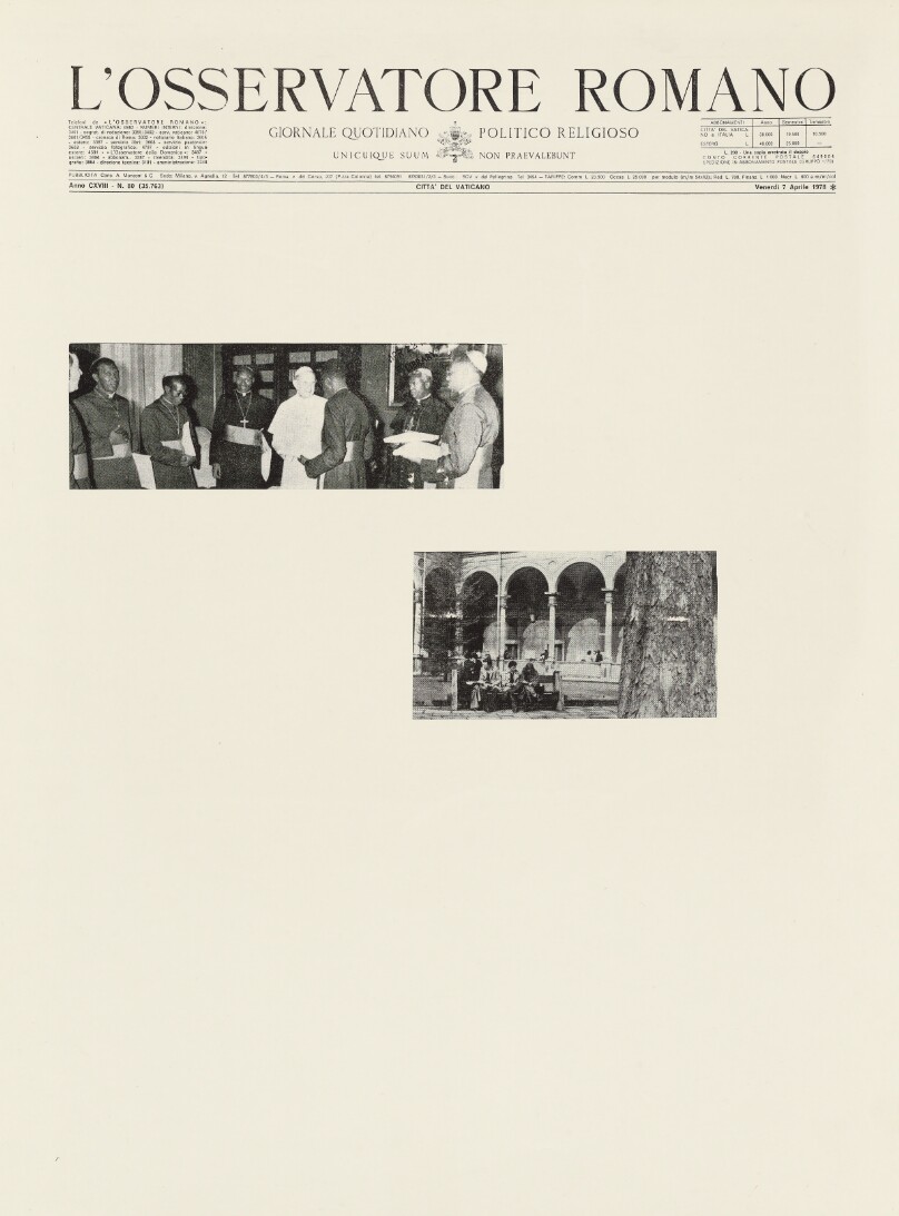 Osservatore Romano, March 17 - May 10, 1978 (Detail)