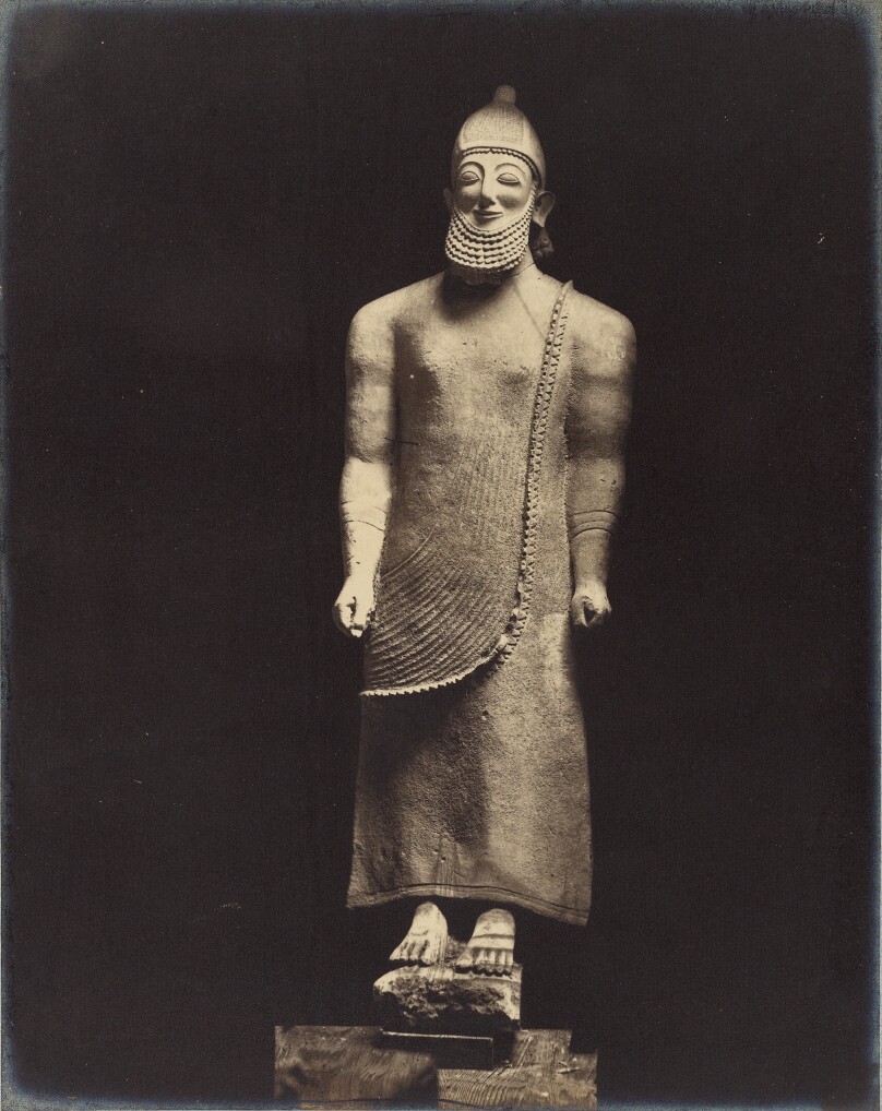 Dedicatory Statues of Kings or Priests, showing the influence of an Assyrian style