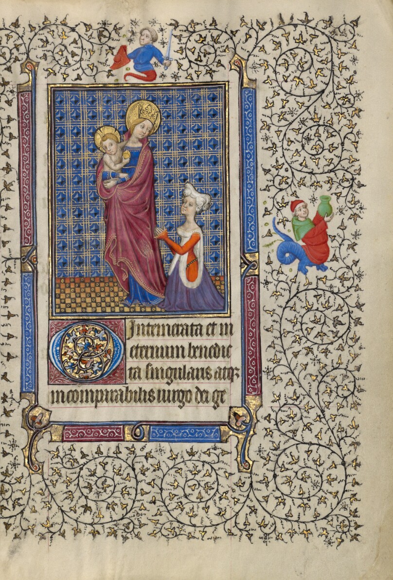 The Virgin and Child and a Woman in Prayer