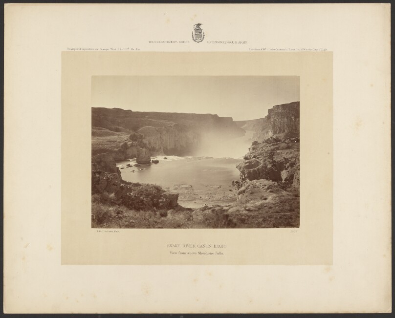Snake River Cañon, Idaho, View from Above Shoshone Falls