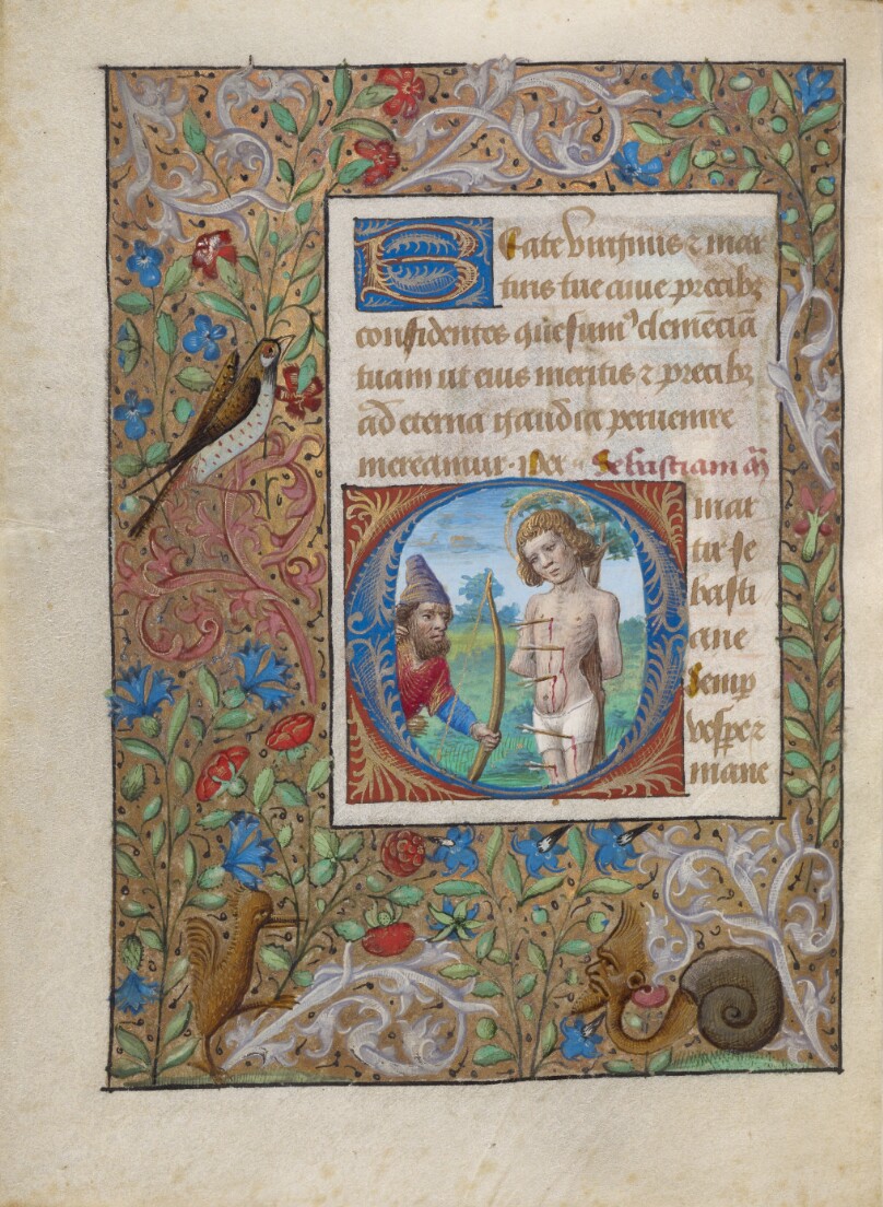Initial O: Saint Sebastian