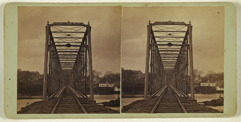 Ticonic Falls and Bridges. [Waterville, Maine]