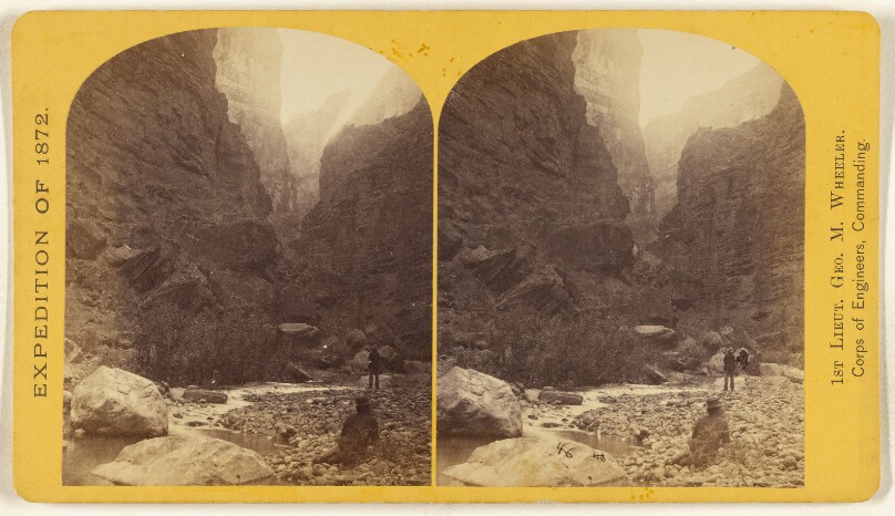 The Canon of Kanab Creek, near its junction with the Grand Canon of the Colorado River. The walls are of limestone...2,500 feet.