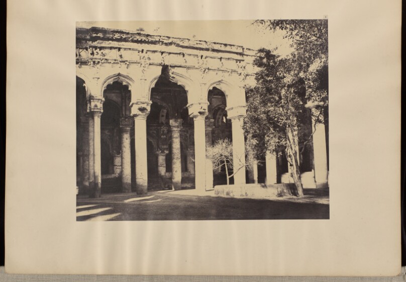 Madura. [Trimul Naik's] Palace, East Facade in Quadrangle.