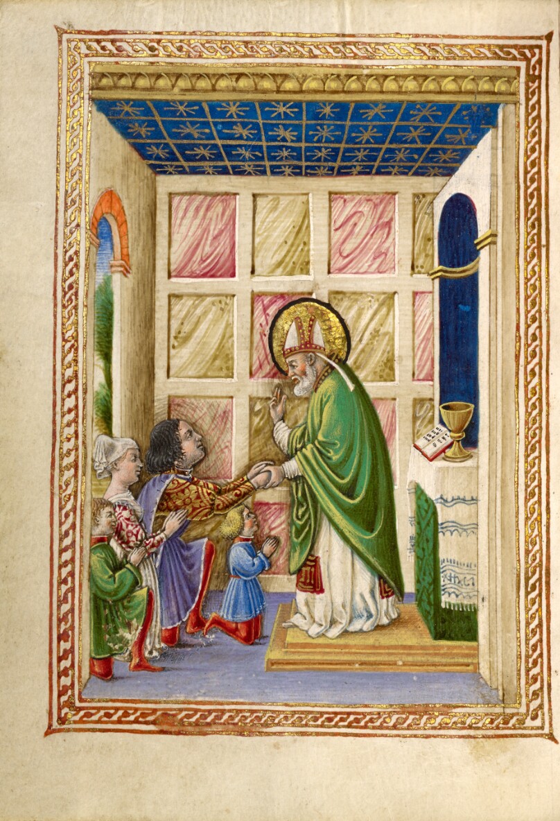 Saint Bellinus Celebrating Mass