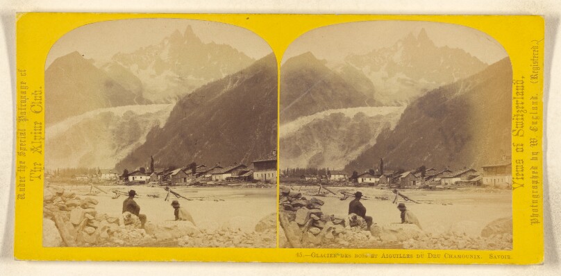 Glacier des Bois et Aiguilles du Dru Chamounix. Savoie.