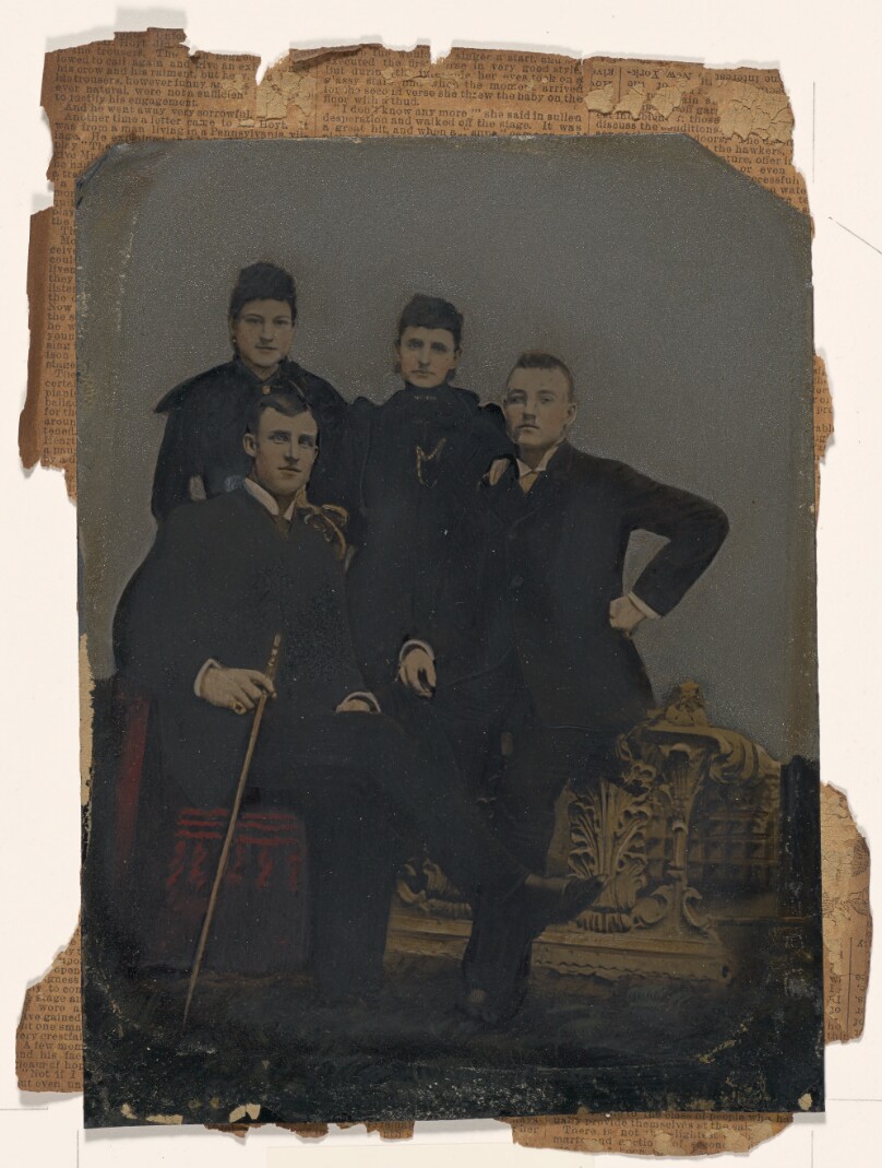 [Portrait of two young men and two young women]